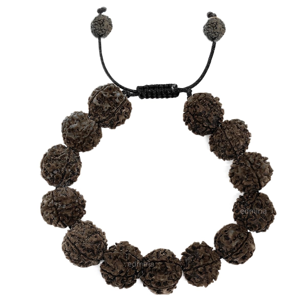 EDMIRIA Himalyan Nepal Black Brown Rudraksha 5 Mukhi Paanch Mukhi 5 Face Nepali Tibetan Mala Rudraksha Wrist Mala Buddhist Stretchable Bracelet for Meditation Yoga (20mm Black Rudraksha Adjustable) (B0CXFCT29V) Amazon Price History, Amazon Price Tracker