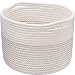 INDRESSME Small Storage Basket - Cute Cotton Rope Basket - Closet Storage Bins - Desk Basket Organizer - Baby Nursery Organizer for Toy Storage Bin- 9.4" x 9.4" x 7.1"