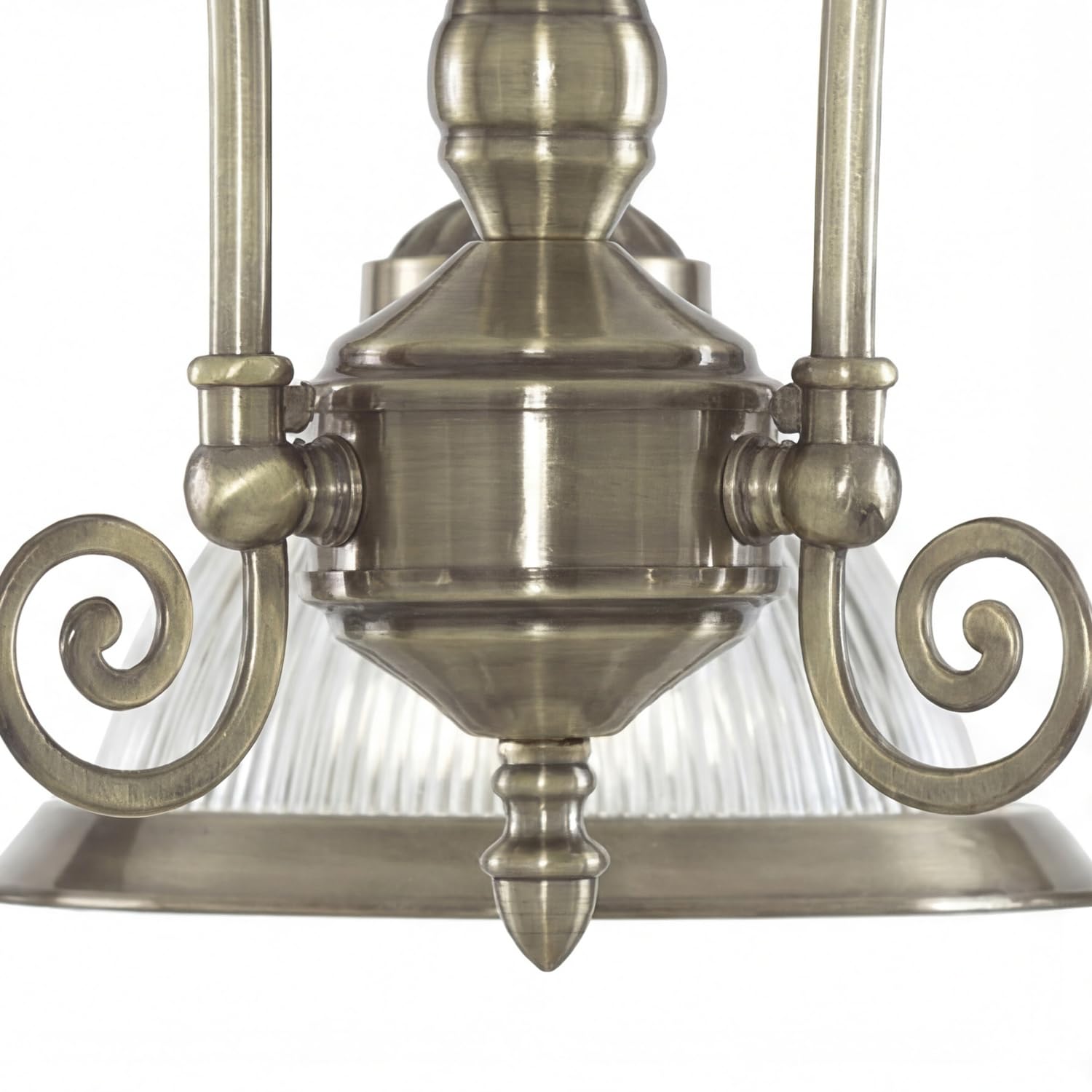 Licht-Erlebnisse Hängelampe Jugendstil, Glas Metall, in Messing, B: 62 cm, 3-flammig, E27, Esszimmer, Wohnzimmer, Küche, elegante Pendelleuchte Esstisch