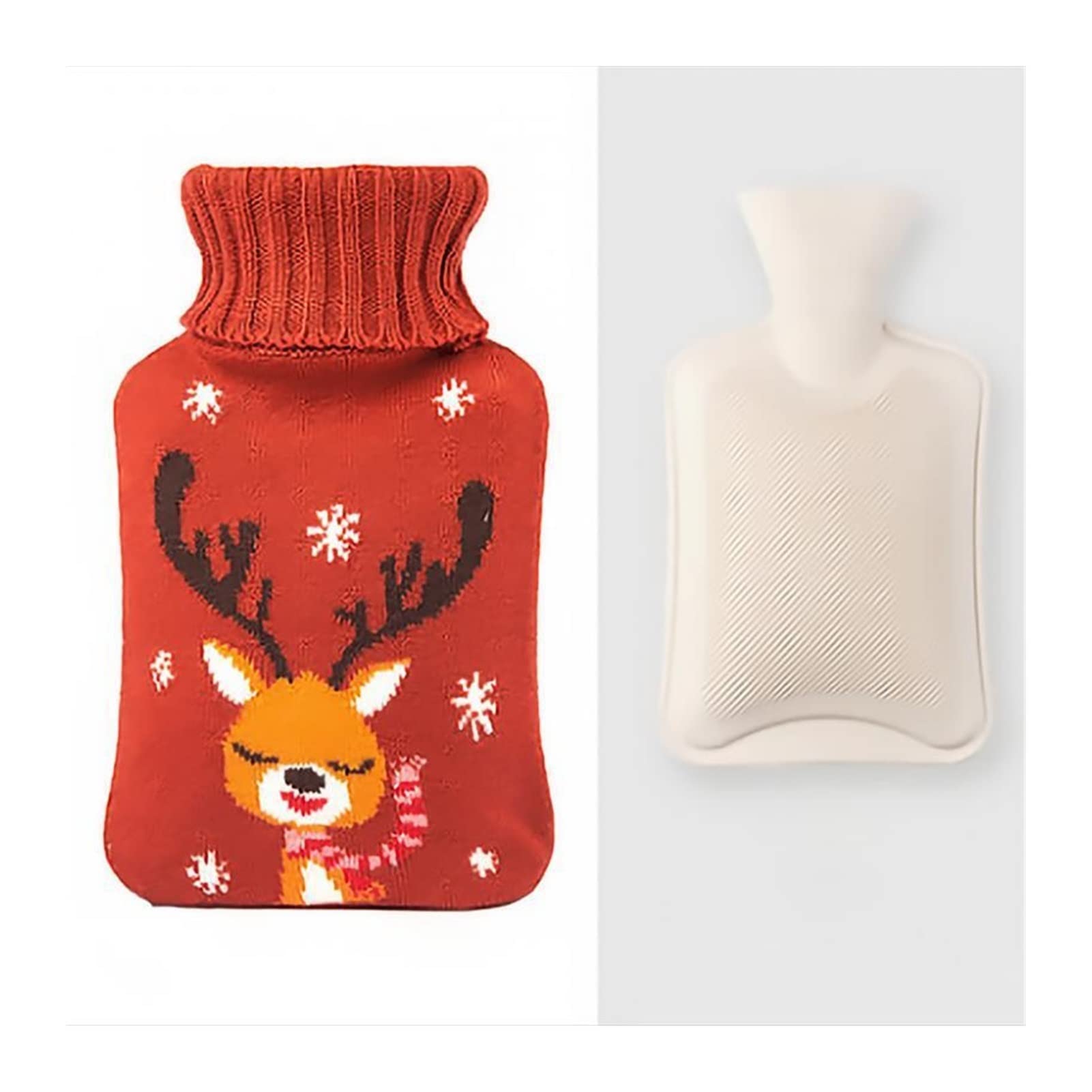 Wärmflaschen-Tasche, Hand-/Fußwärmer, Wärmbeutel, 1000 ml, Gummi-Handwärmer, bietet Wärme, Geschenk für Frauen/Kinder, warmer Bauch, Hände und Füße, niedlicher warmer Wasserbeutel (Farbe: E) (Farbe: