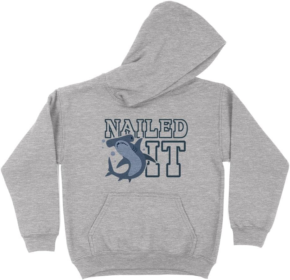 Nailed it Shark Hammerhead Kids Hoodie Sweatshirt Youth