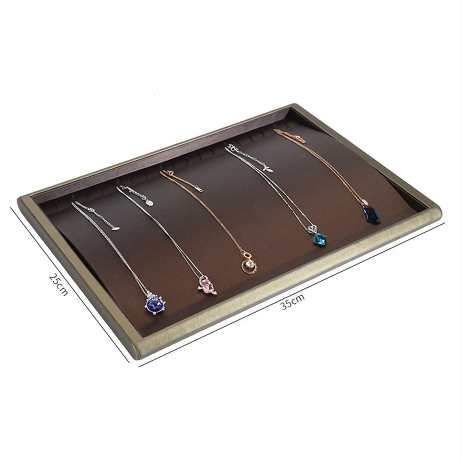 Présentoir à bijoux 15 compartiments - Plateau empilable pour bijoux en cuir - Plateau de présentation pour bijoux