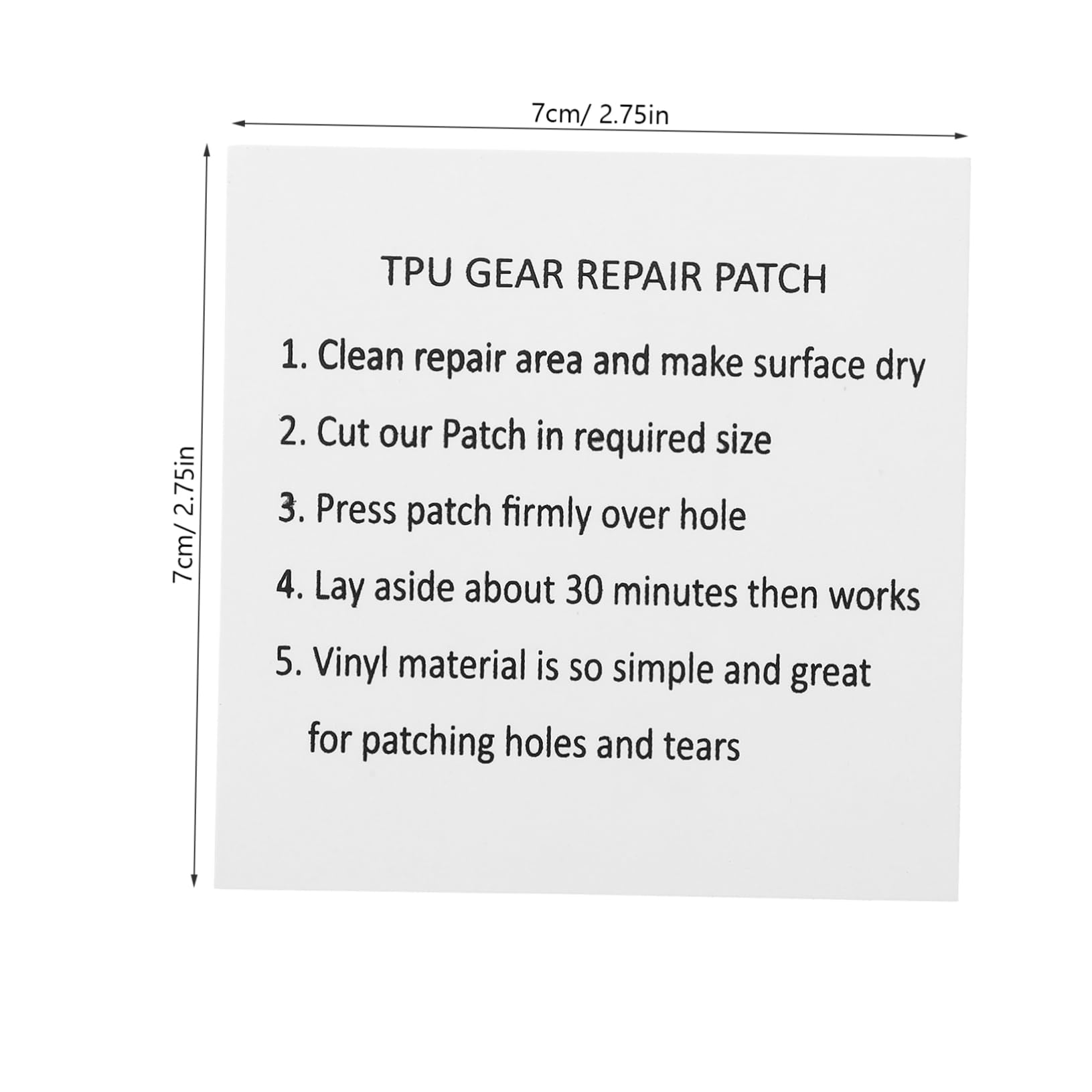 VANZACK 10pcs TPU Repair Patch Kit Self Adhesive Stickers for Inflatable Boats Air Mattresses Pool Floats and Tents Durable and Easy to Use for Quick Repairs