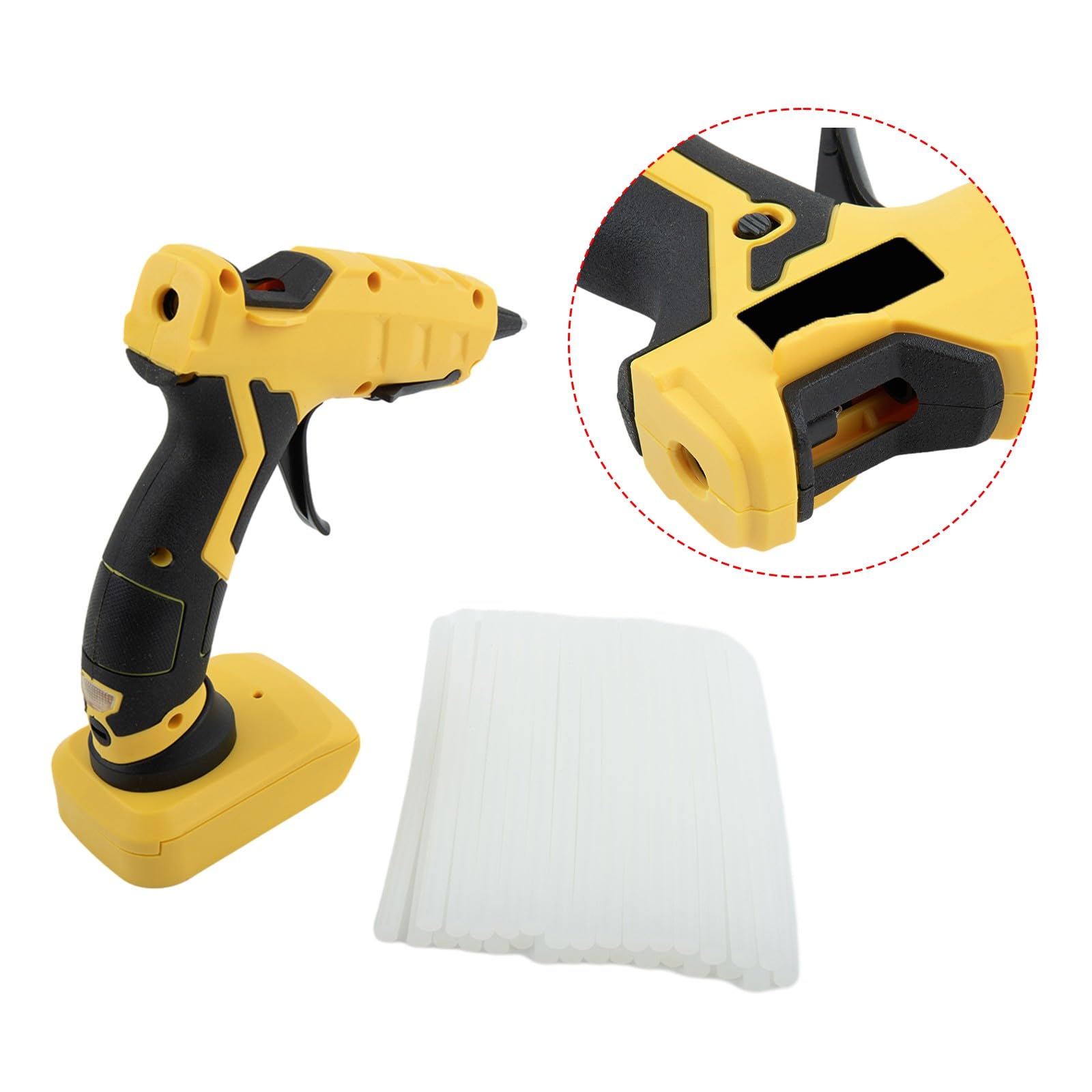Whychstore Strumento per colla a caldo senza fili, 40 W, 20 V, compatibile con batterie da 18 V e 20 V MAX XR, riscaldamento rapido per lavori fai da te e riparazioni