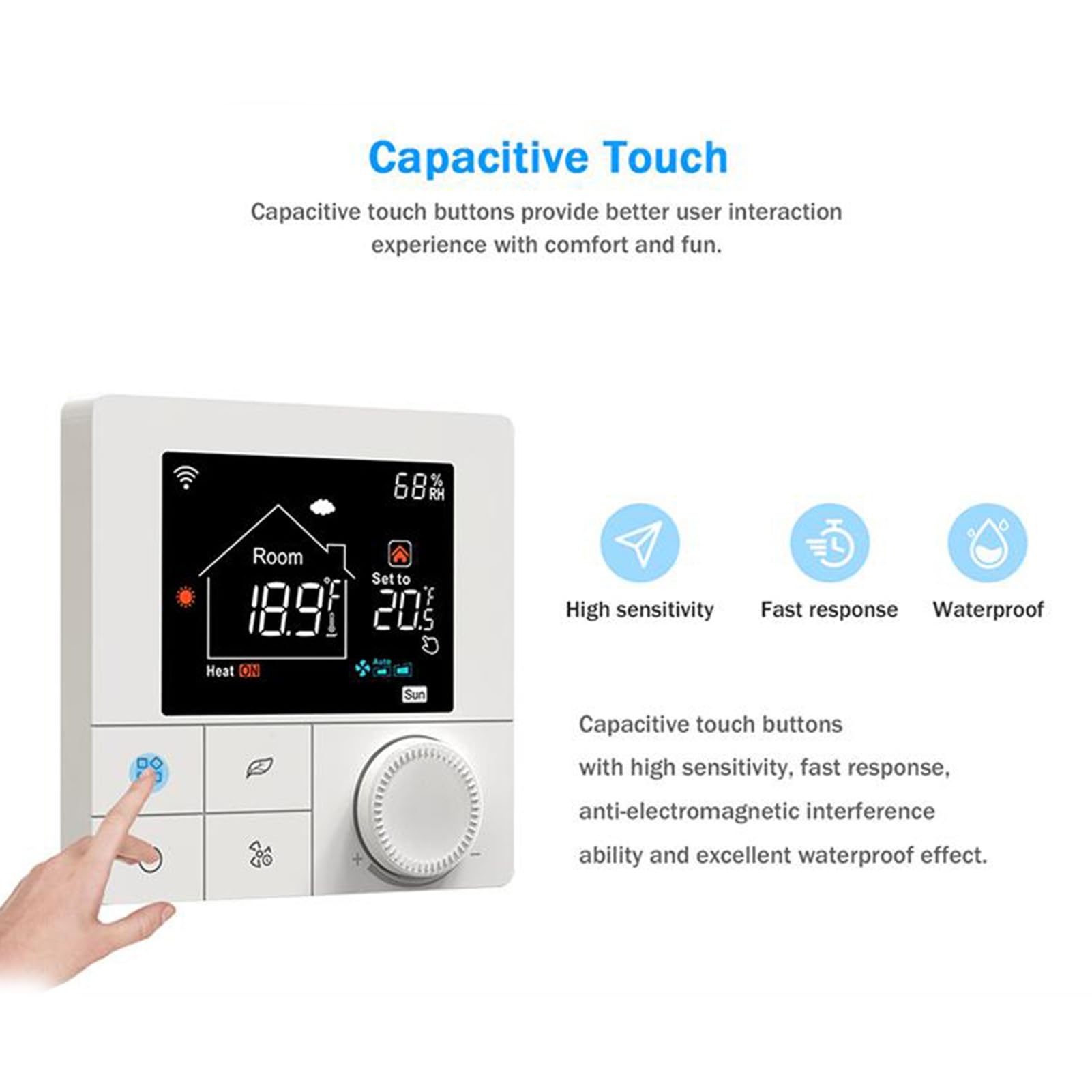 Termostato WiFi Digitale per Riscaldamento Acqua, Termostato Intelligente, Controller Temperatura, Compatibile con Smart Life/Tuya App Alexa Home 3A 110-230V