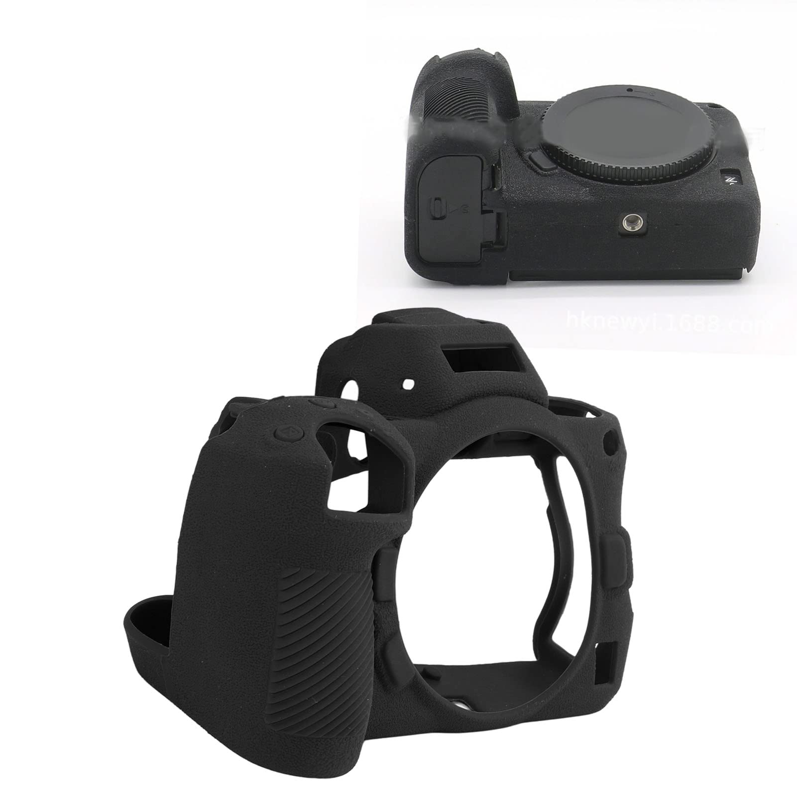 Custodia in Silicone per Fotocamera per Z5 Z6II Z7II, Custodia Protettiva Antiurto Antiscivolo per Fotocamera Mirrorless per Z5 Z6II Z7II (Nero)