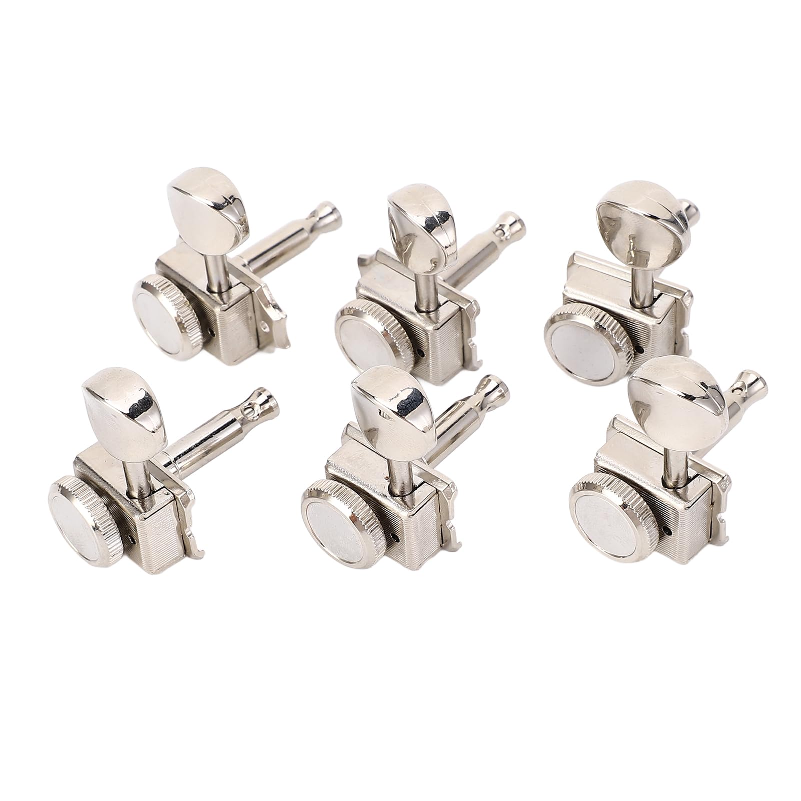 AMONIDA 6 Afinadores de Bloqueo de Guitarra, Clavijeros de Guitarra Eléctrica Vintage con Eje Estable Mejorado y Superficie Galvanizada, para Acústica Zurda