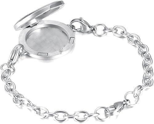 Miniatura 2 de joyería memorial aromaterapia aceite esencial perfume pulsera de acero inoxidable brazalete