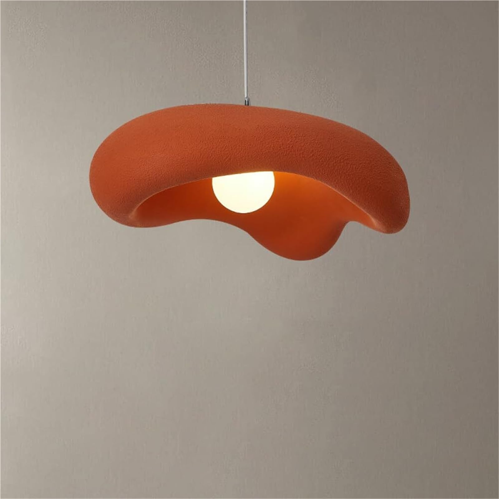 KHUKHU Japanese Wabi-sabi Pendant Light,Nordic Cream Style Chandelier, Adjustable Kitchen Island Bar Ceiling Chandeliers,E26 Embedded Bar Illumination Suspension Lamp(E)