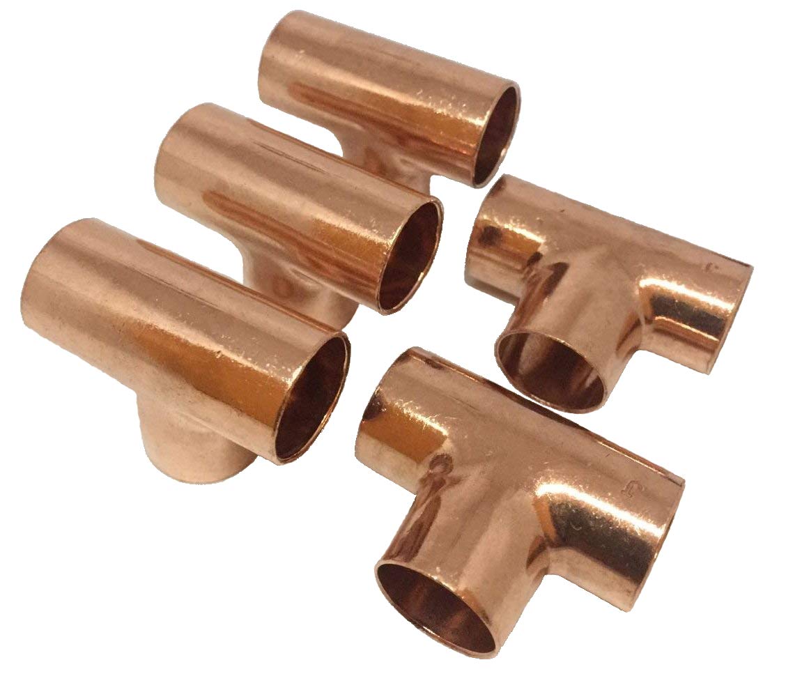 Lp Supplies Copper 15Mm End Feed Equal Tee - Bag Of 5