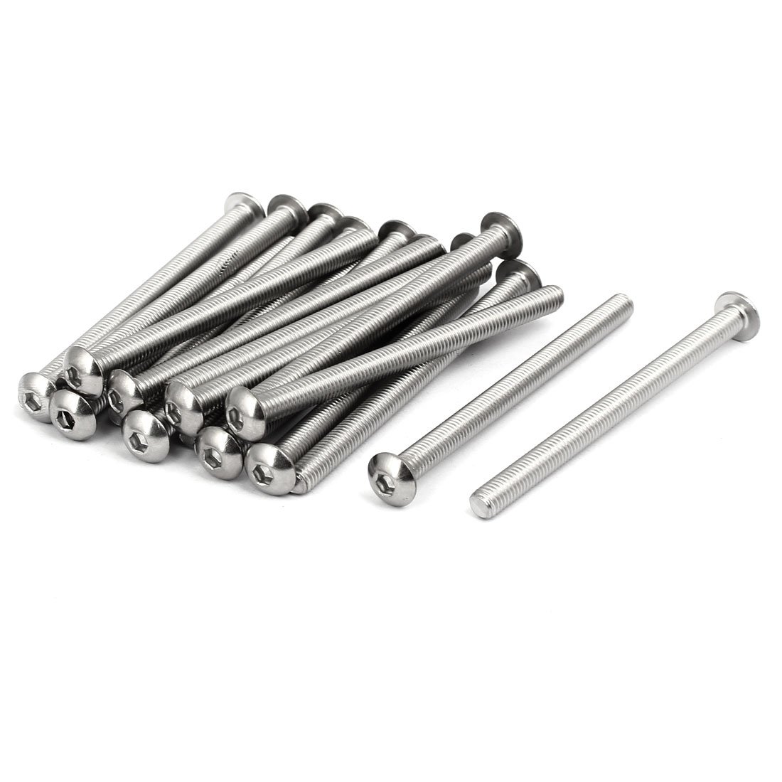 Sourcingmap M5x70mm 304 Stainless Steel Button Head Hex Socket Cap Screws Bolts 20pcs