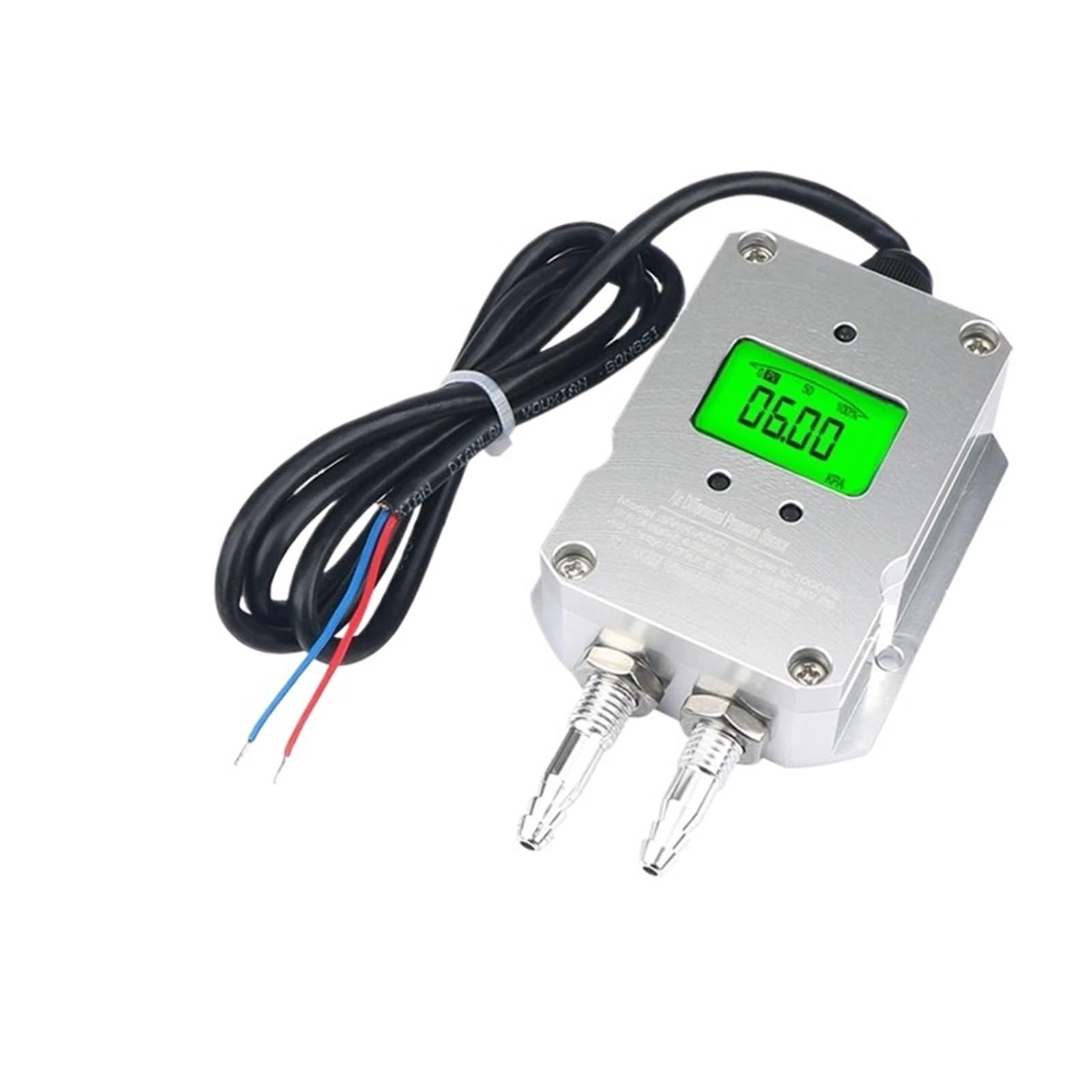 Transmisor digital de presión diferencial viento con sensor aire LCD 4-20 mA y gas Alta precisión(0-10KPa)