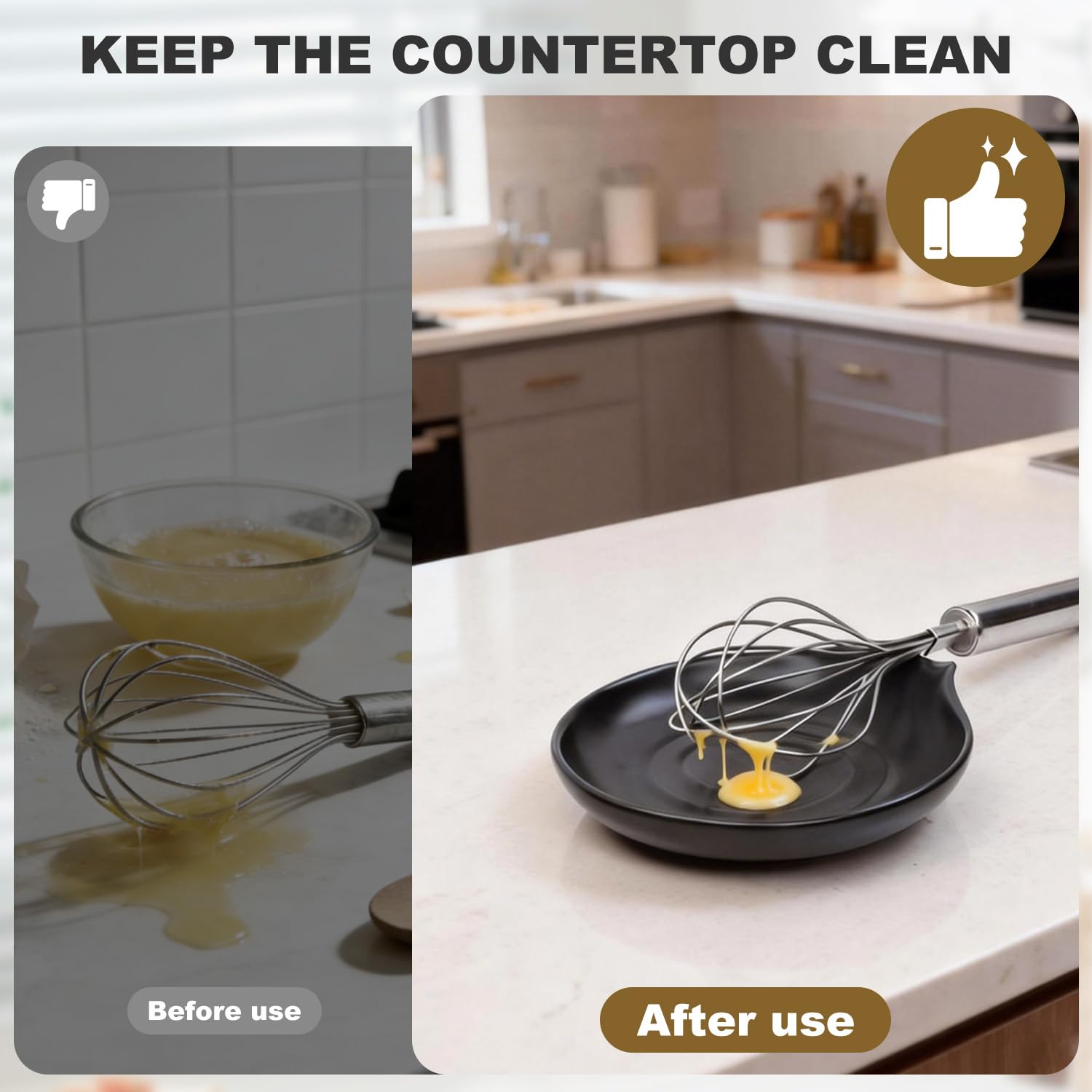 Reposa Cucharas Cocina, Reposacucharas de Cerámica con Diseño en Espiral Para Estufa, Encimera de Cocina Y Mesa; Soporte Resistente Al Calor Para Cucharones Y Espátulas