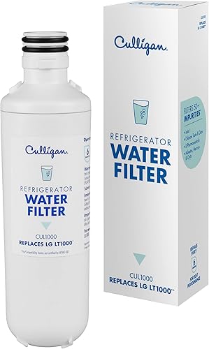 Culligan Filtro de agua de repuesto para refrigerador CUL1000 para filtro de agua LG (LT1000) Reemplazar cada 6 meses, paquete de 1