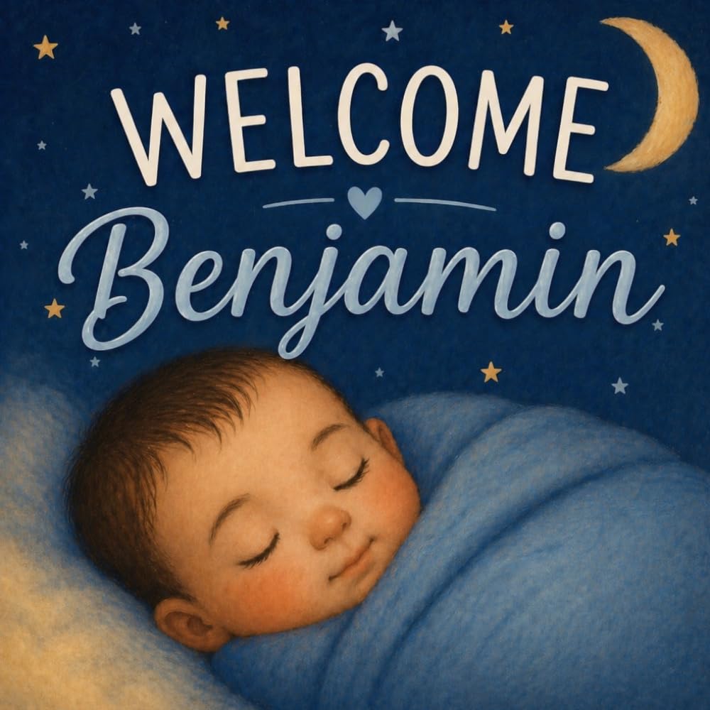 Welcome Benjamin: A Personalized Baby Book for Newborn Boys, Baby Shower Gifts (Three Hearts Personalized Baby Name Books (Benjamin))