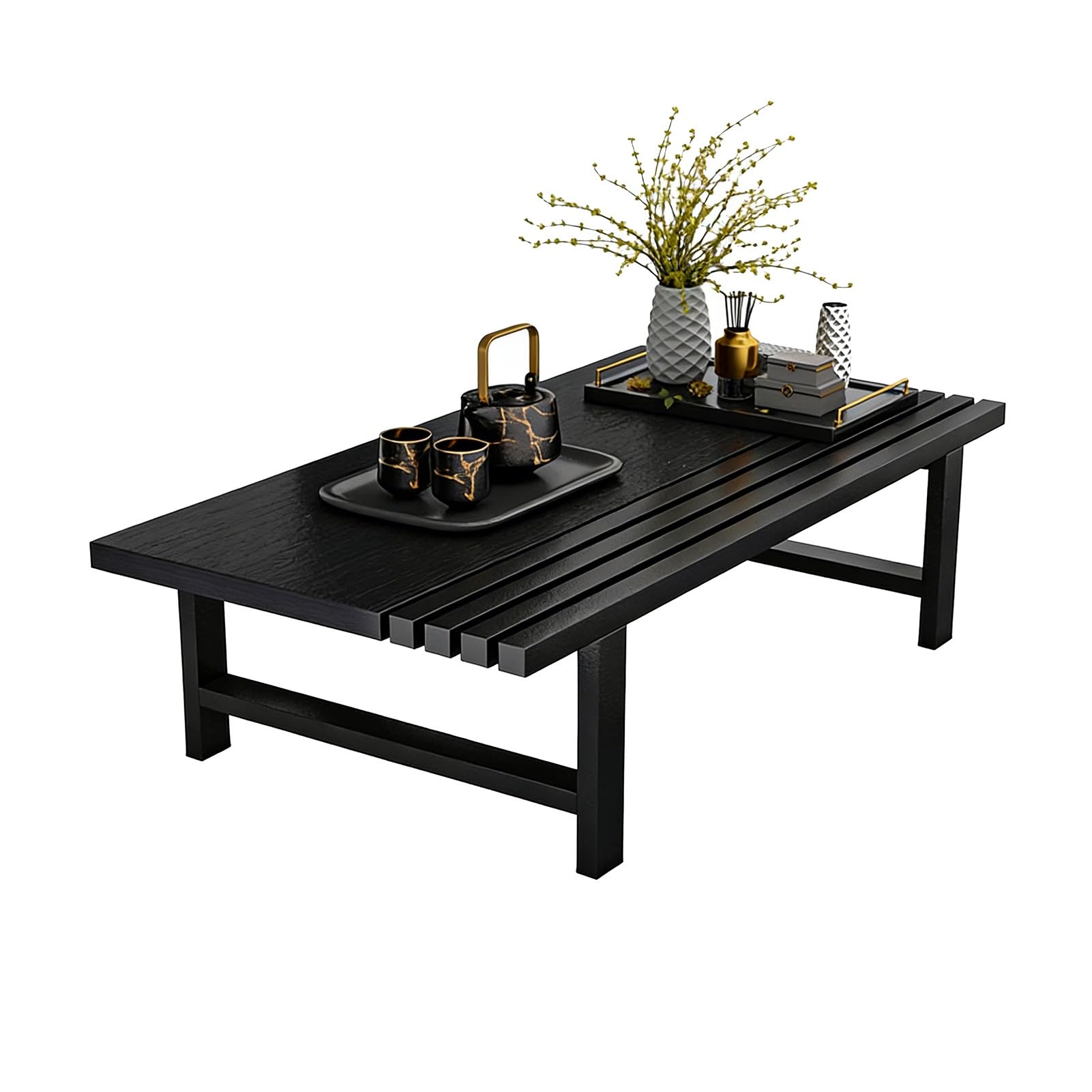 DaneGPT Japanese floor table, Japanese Floor Table Solid Wood Low Coffee Tea Desk for Reading Nook