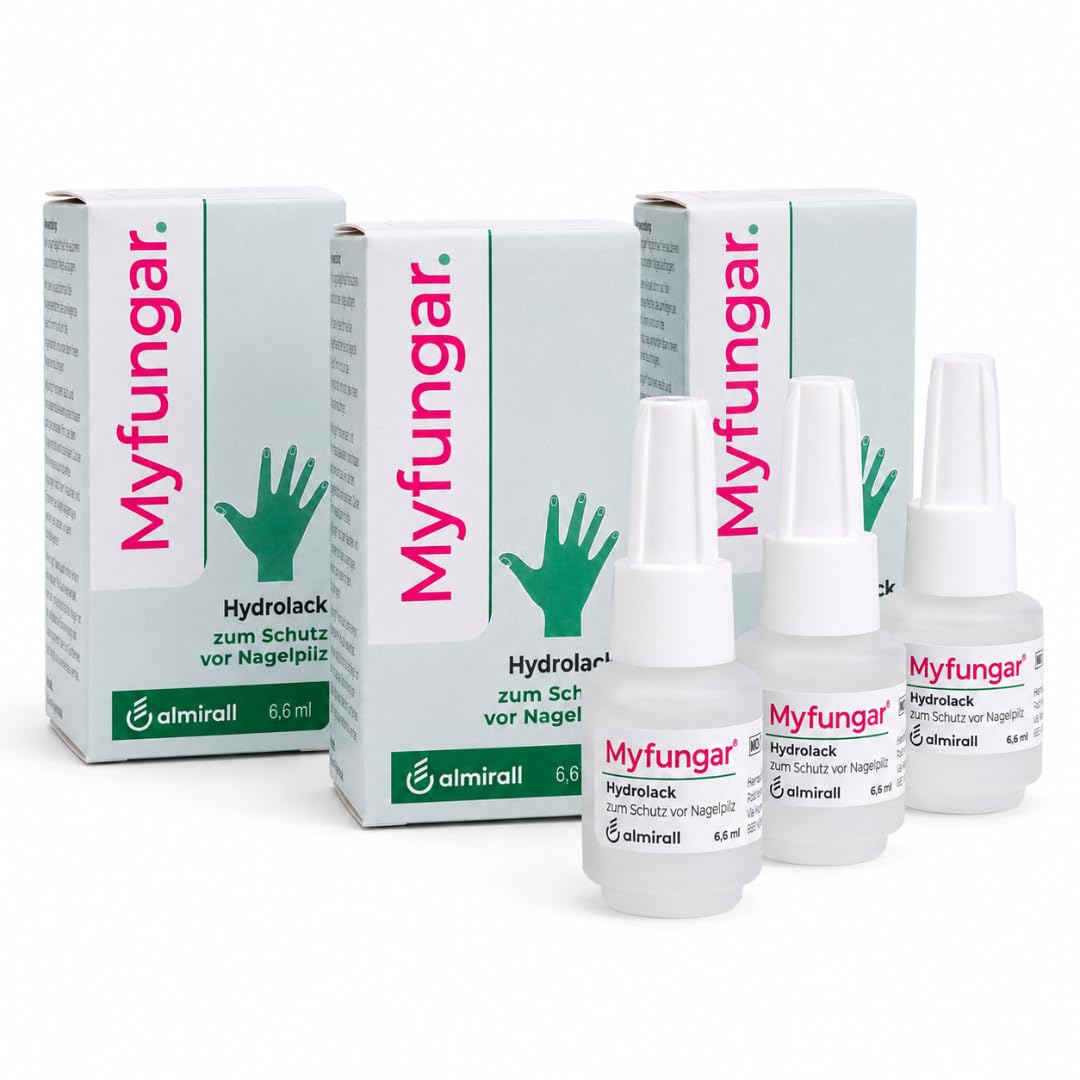 Hydrolack 6,6 ml I Nagellack für Fuß- & Fingernägel I mit Pharma Perle (3x) | täglich anwendbar, wasserlöslicher Schutzfilm, Nagelpflege