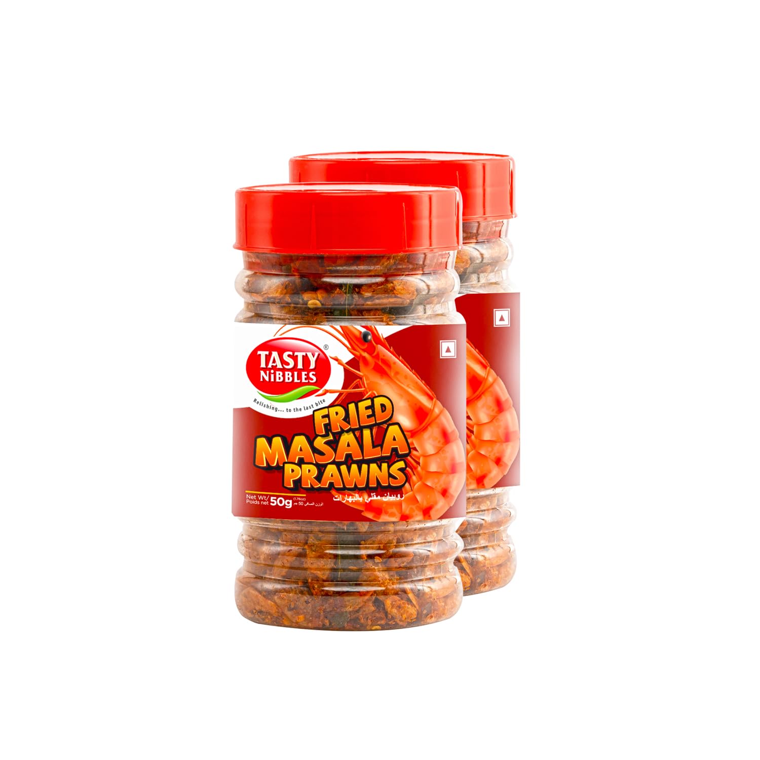 Tasty Nibbles Fried Masala Prawns 50g | Hot and Spicy Snack |100% Convenience