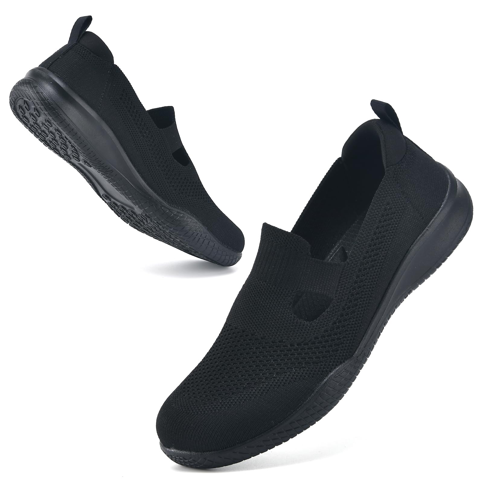konhill Damen Slip On Laufschuhe Atmungsaktive Mesh Sommerschuhe Leichte Fitness Sportschuhe für Jogging Walking Freizeit