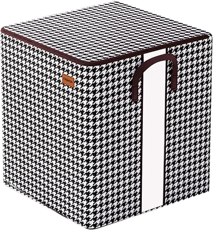 Multipurpose Collapsible Storage Bag Foldable Storage Box With Handle & Lid Quilt Storage Bag Closet Organizer Box Wardrobe Organizer Pack of 1 Multicolor 180L-image-33