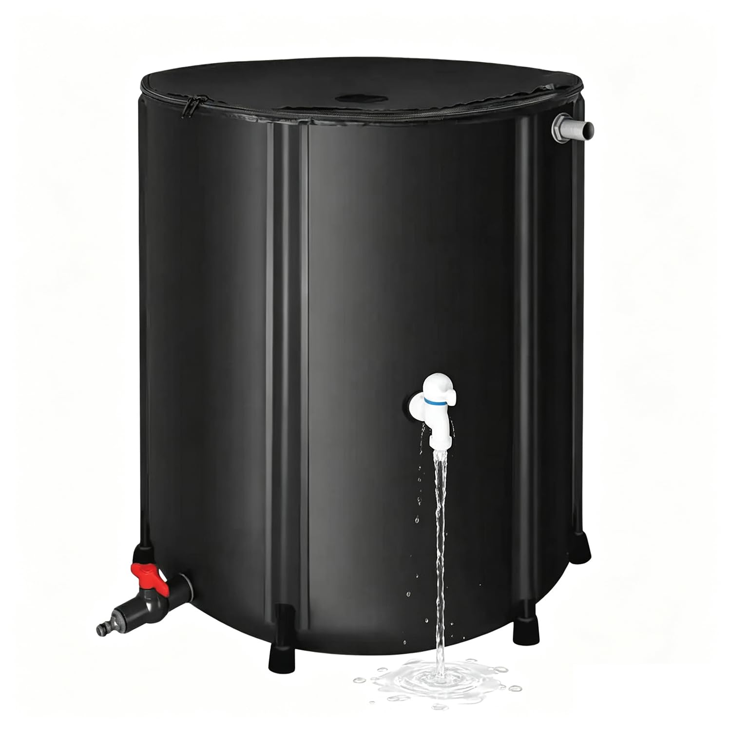 Serbatoio di stoccaggio dell'acqua pieghevole portatile, 200 L, per esterni, resistente, in PVC, pieghevole, con beccuccio in ottone, contenitore riutilizzabile di grande capacità per camper