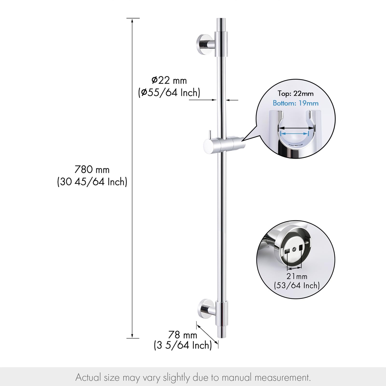KES Shower Riser Rail with Adjustable Shower Head Holder - Image 2