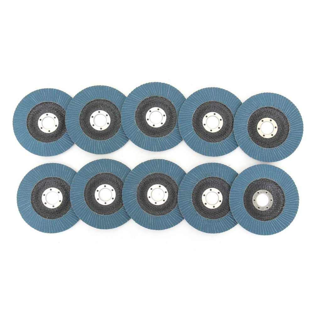 10PCS Dischi lamellari Professionali 125mm Dischi abrasivi da 5 Pollici 40/60/80/120 Ruote Abrasive per Grana Lame per smerigliatrice angolare, Grana 80