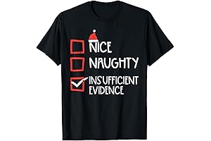 Nice Naughty Insufficient Evidence Christmas Fun Xmas Lawyer T-Shirt