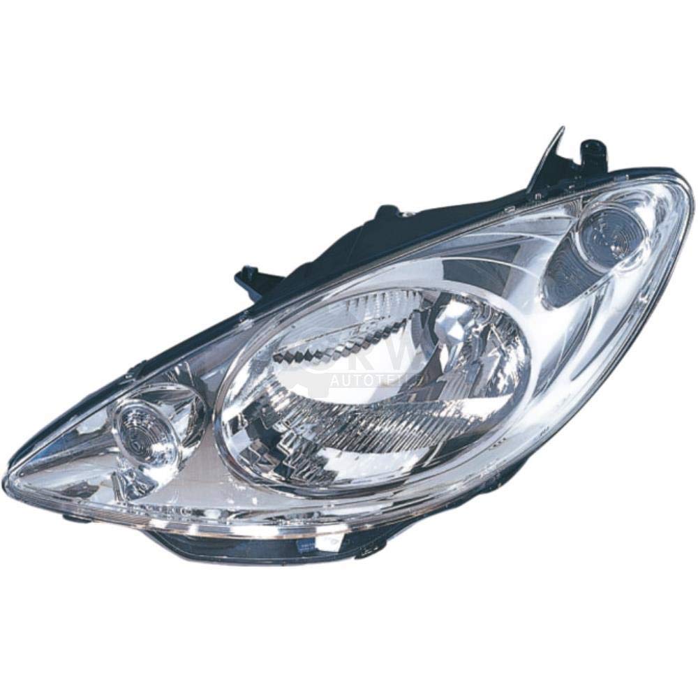 Fanale alogeno anteriore sinistro H4 cromato con motore elettrico per modello 1007 KM_