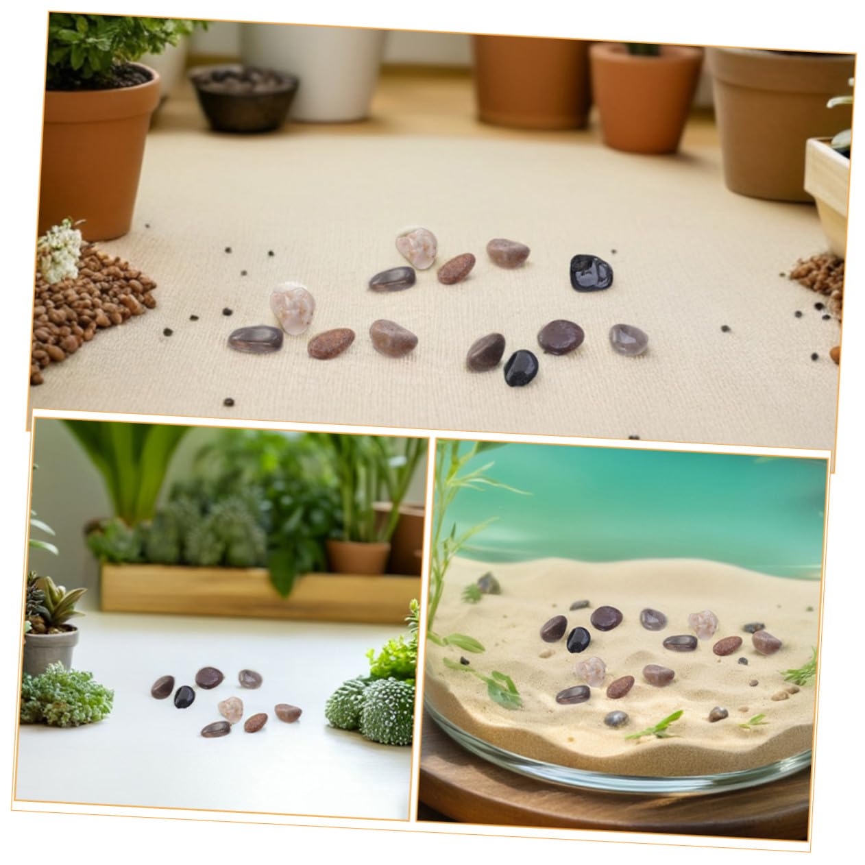 Ciottoli Decorativi Levigati per Acquari e Bonsai Pietre Naturali Resistenti allo Sbiadimento per Fontane e Paesaggistica ed Esterna