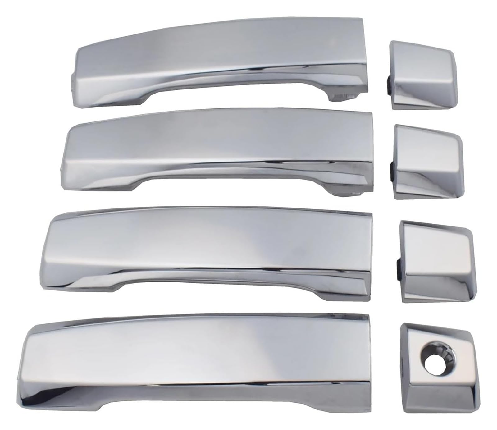 Asddllnn Front Rear 4 Pcs Exterior Sliding Door Handle For Nissan For Titan Armada 5.0L .6L Car Door Handle Repair Chrome Outside 80647Zc00a(Front Rear 4 Pcs)