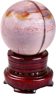 天然水晶の原石 Egg Yolk Stone Crystal Ball,Crystal Sphere for Wealth & Joy, Raw Crystal Ore Home Office Desk Decor, for Healing/Divination/Chakra Balance/Yoga/FengShui,5.5~6cm