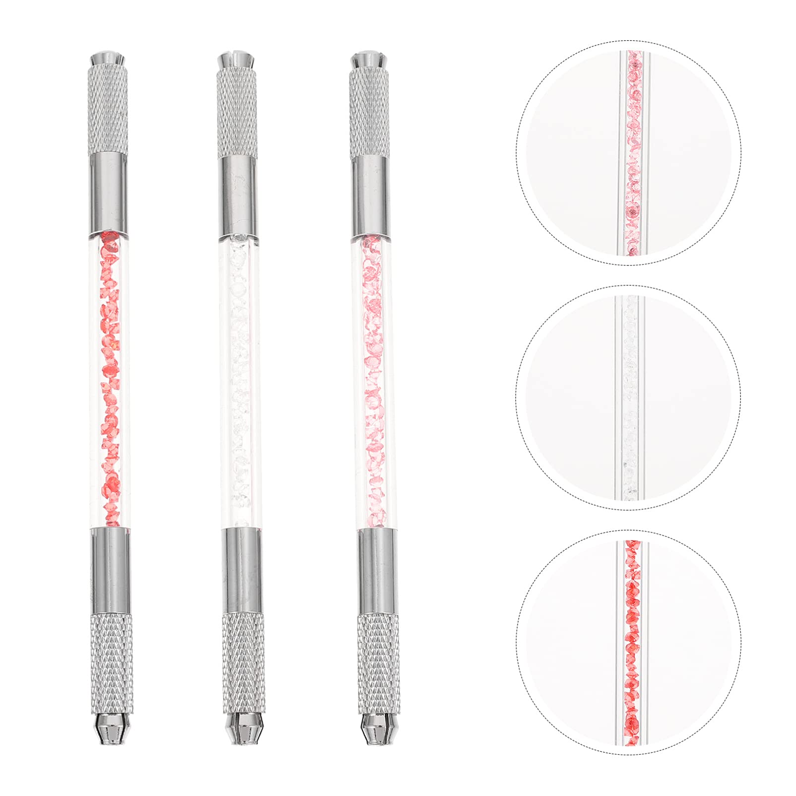 minkissy 9pezzi Penne Sopracciglia Cristallo Artigianali Doppia Estremità Per Makeup Strumenti Per Donne Di Pennarelli Per Sopracciglia