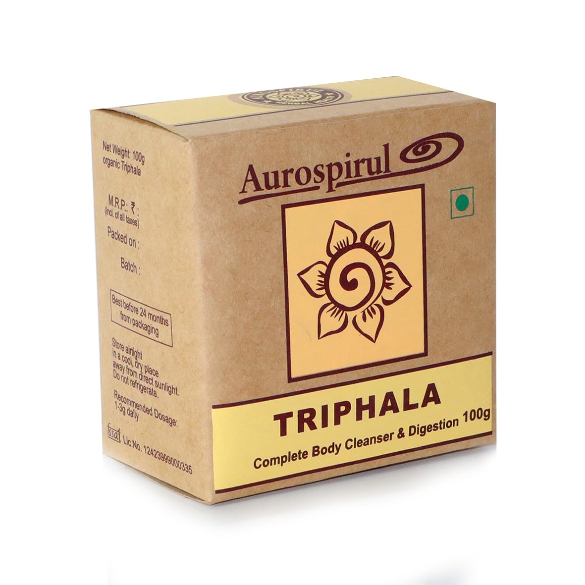Aurospirul Organic Certified Triphala – 100g Powder (Pack of 1) (B0CLZYKY23) Amazon Price History, Amazon Price Tracker