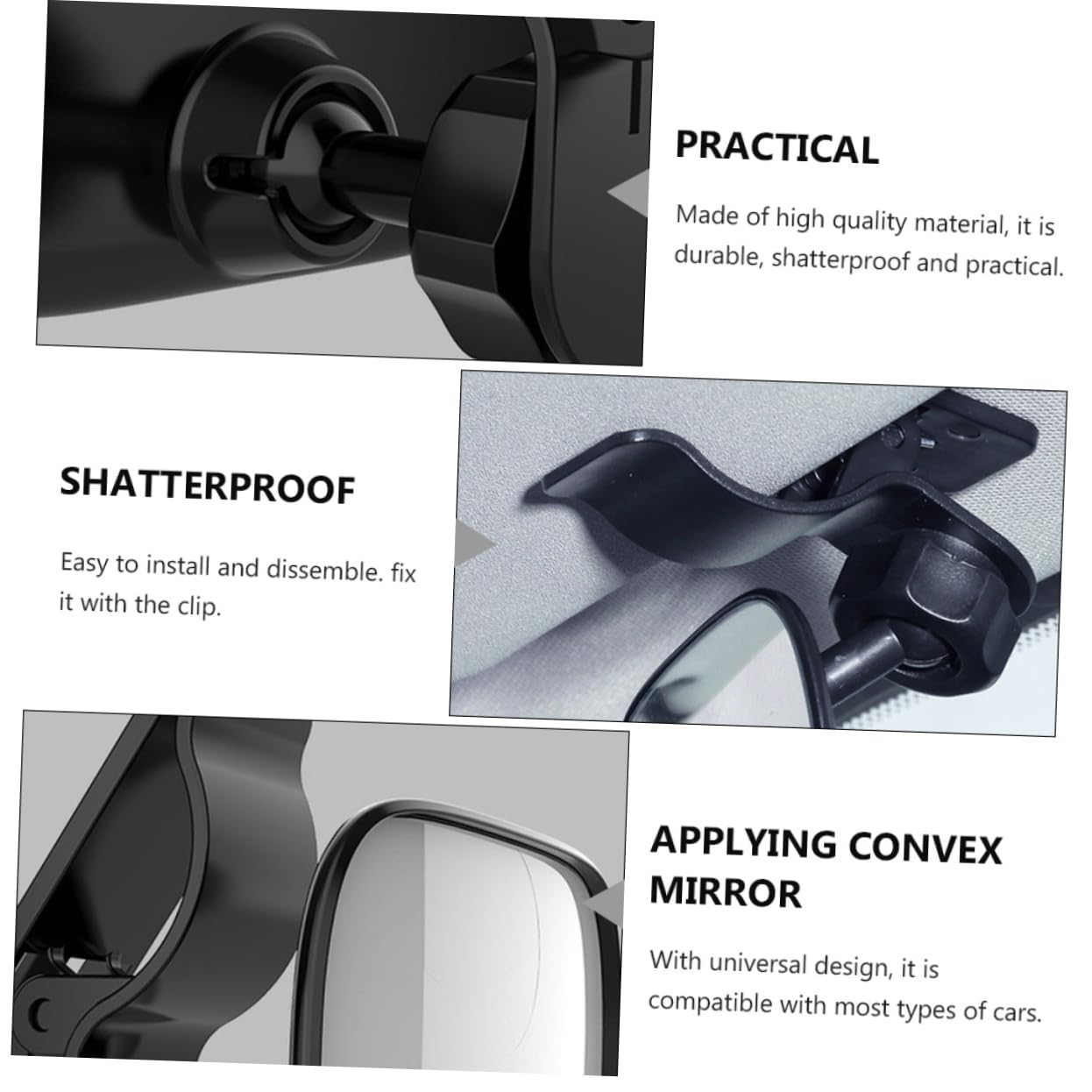 Mobestech Specchietto Retrovisore Girevole A 360° Per Auto Con Clip Universale Per Neonati
