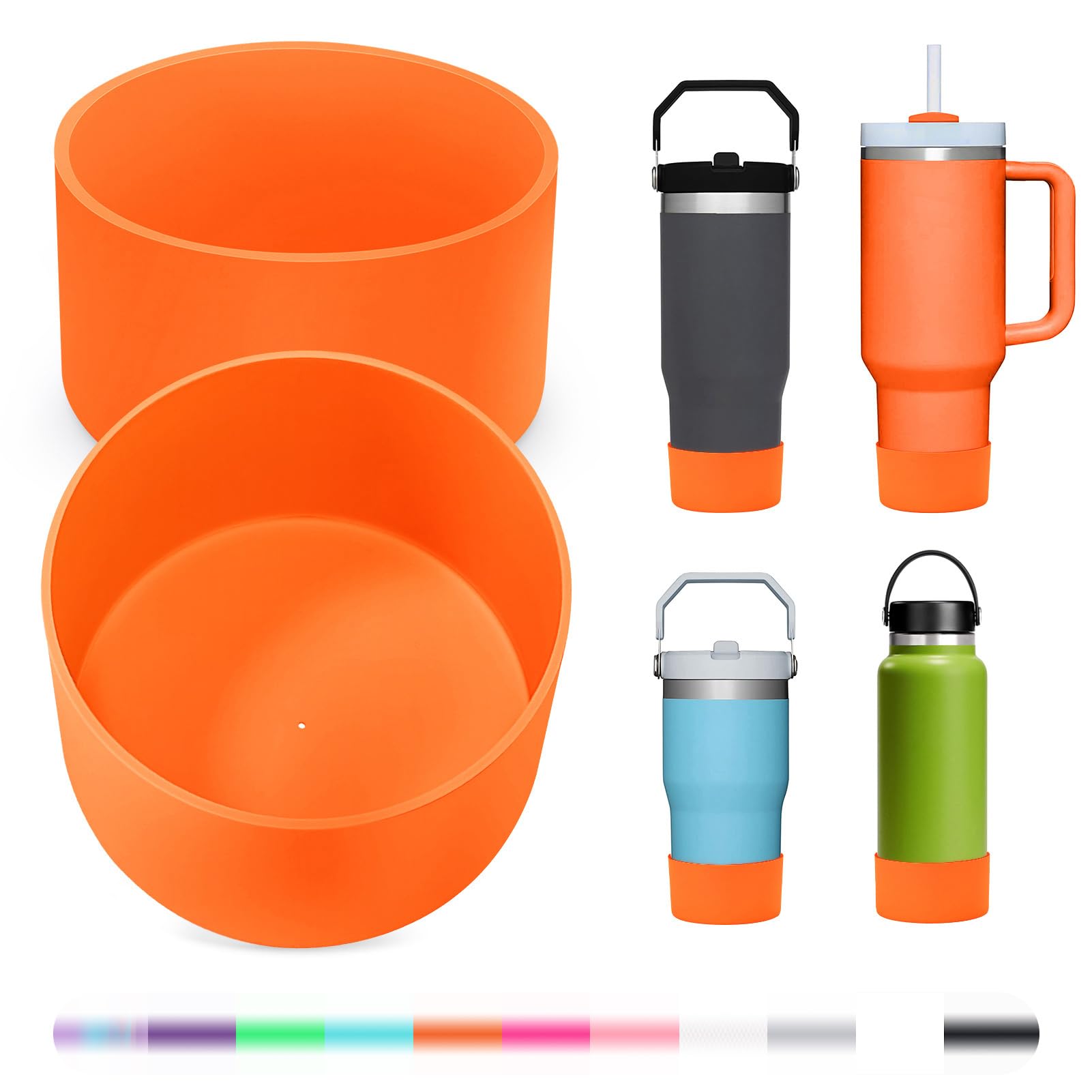 2 PCS for Stanley Boot, Silicone Bottom for Stanley Cup Boot Quencher Adventure 40oz&for Hydroflask Boot 12-24oz for Stanley Tumbler Accessories for Stanley Cup Accessories Avoid Scratches&Noise