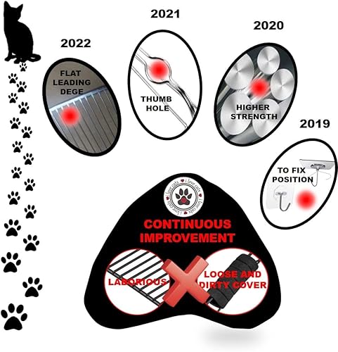 Miniatura 6 de Cuchara de arena de metal, tamiz de metal sólido, pala de metal para arena para gatos, cuchara de orina para gatos, cuchara de arena con soporte,