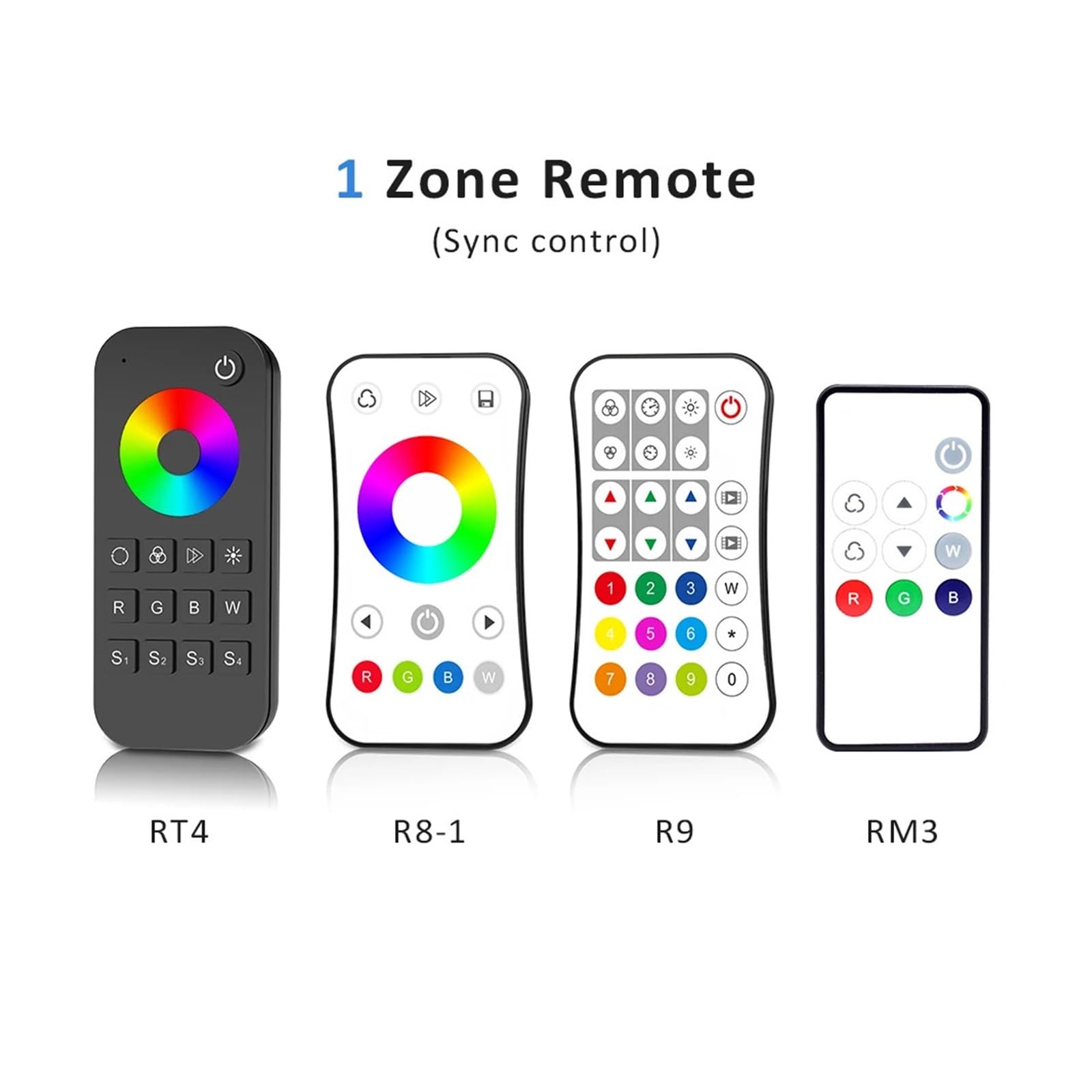Controller RGB RGBW RF 12V 24V 15A 4 in 1 RGB RGBW LED Light Strip Controller Smart Wifi PWM 2.4G Telecomando touch wireless (Color : VP and RT4 Set-1Zone)