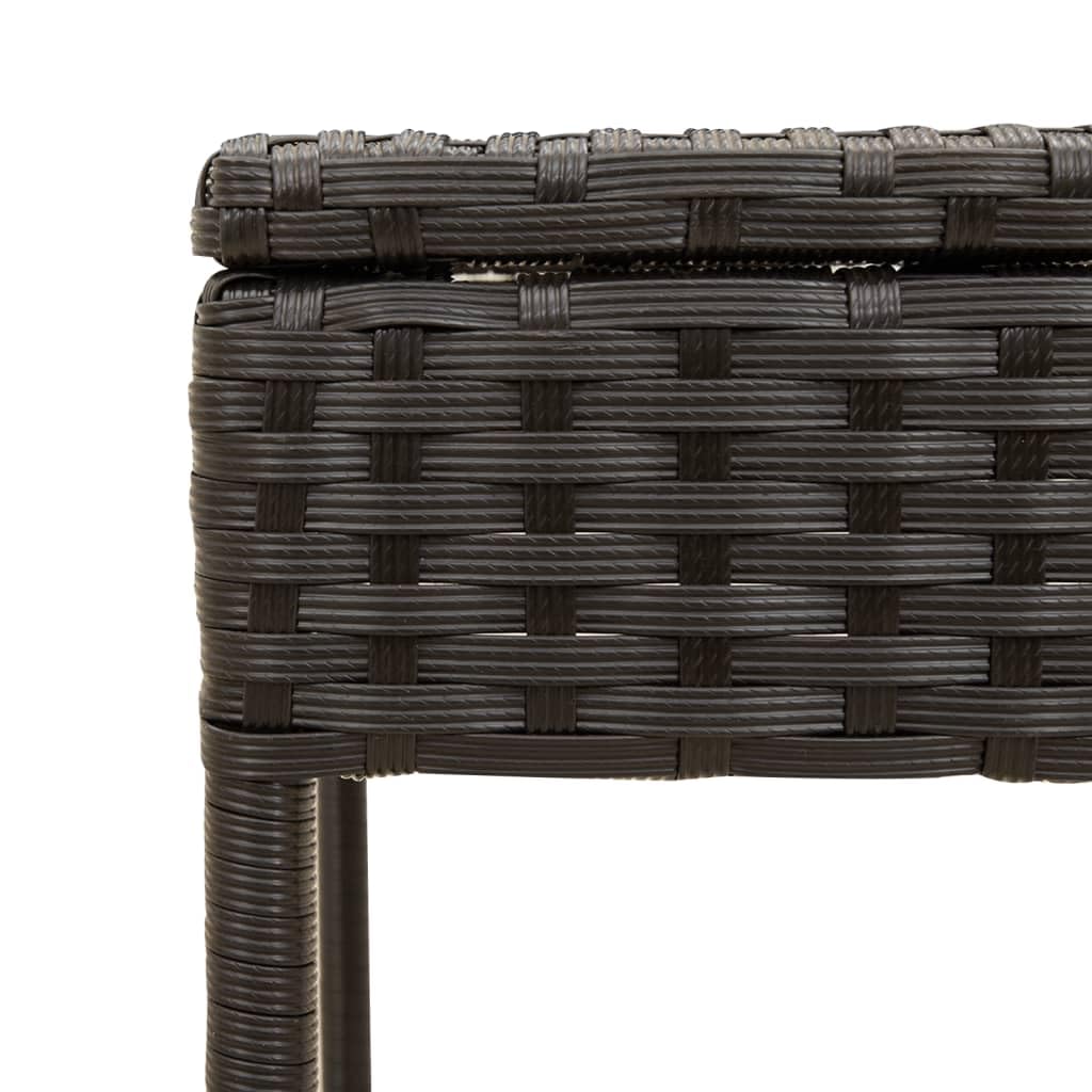 Sonnenliege mit Dach und Tisch Schwarz Poly Rattan Verstellbar Gartenliege Klappbar für Terrasse Balkon Pool Outdoor Camping Relaxliege mit Auflage