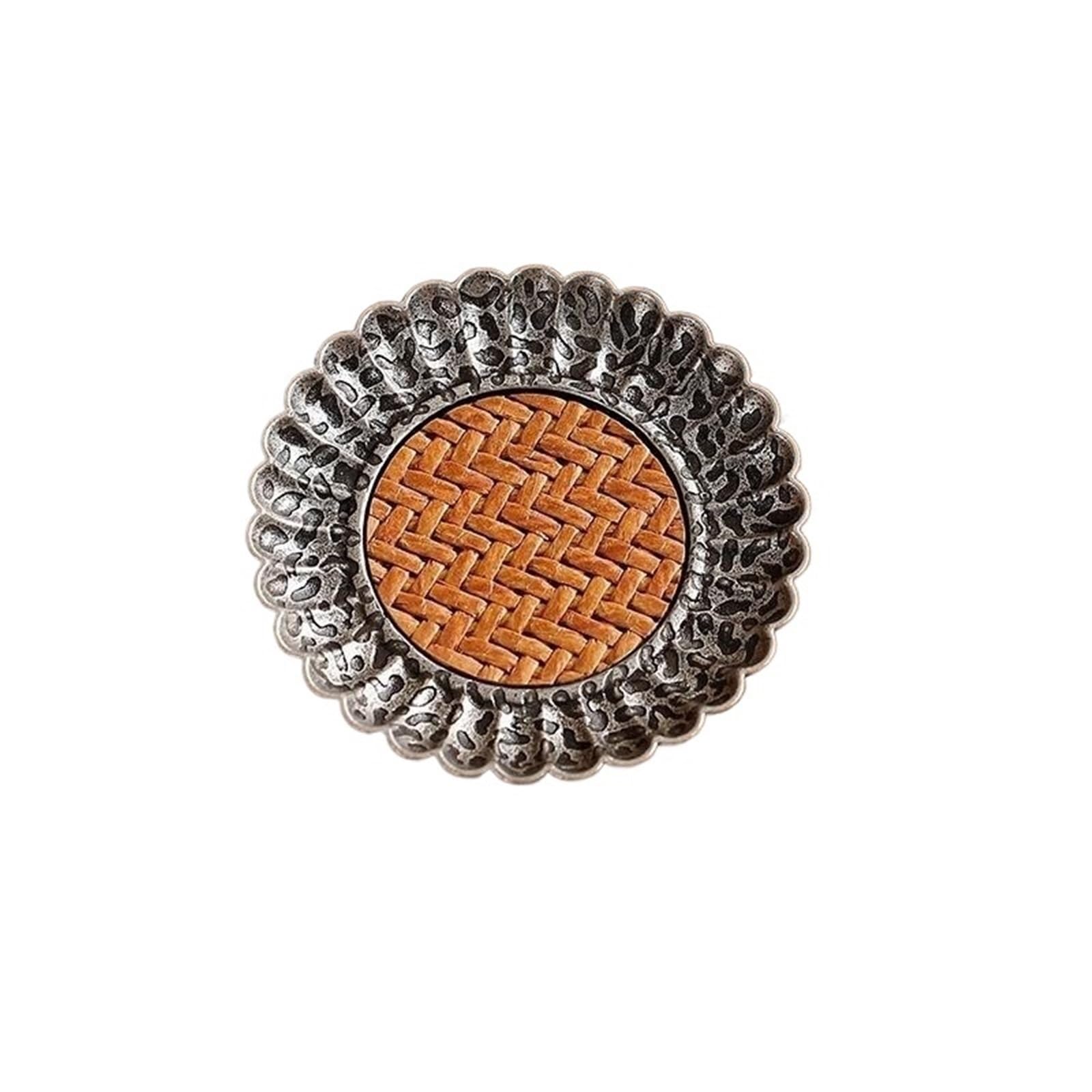 4 Pcs Rattan Cup Mat 6Pcs Drink Coasters Set for Kungfu Tea Accessories Round Tableware Placemat Dish Weave For Drinks Home(Color 5)