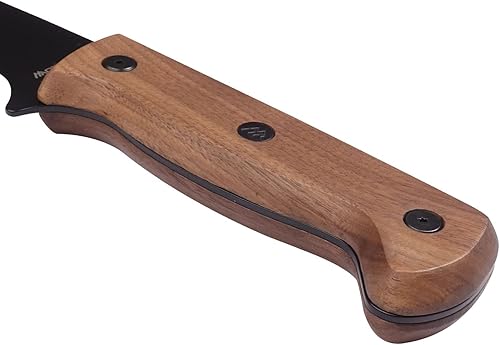 Miniatura 7 de MOTEECRAG Machete Tactical - Cuchillos tácticos de hoja fija de acero inoxidable con mango de nogal de madera dura con funda para cortar, dividir y