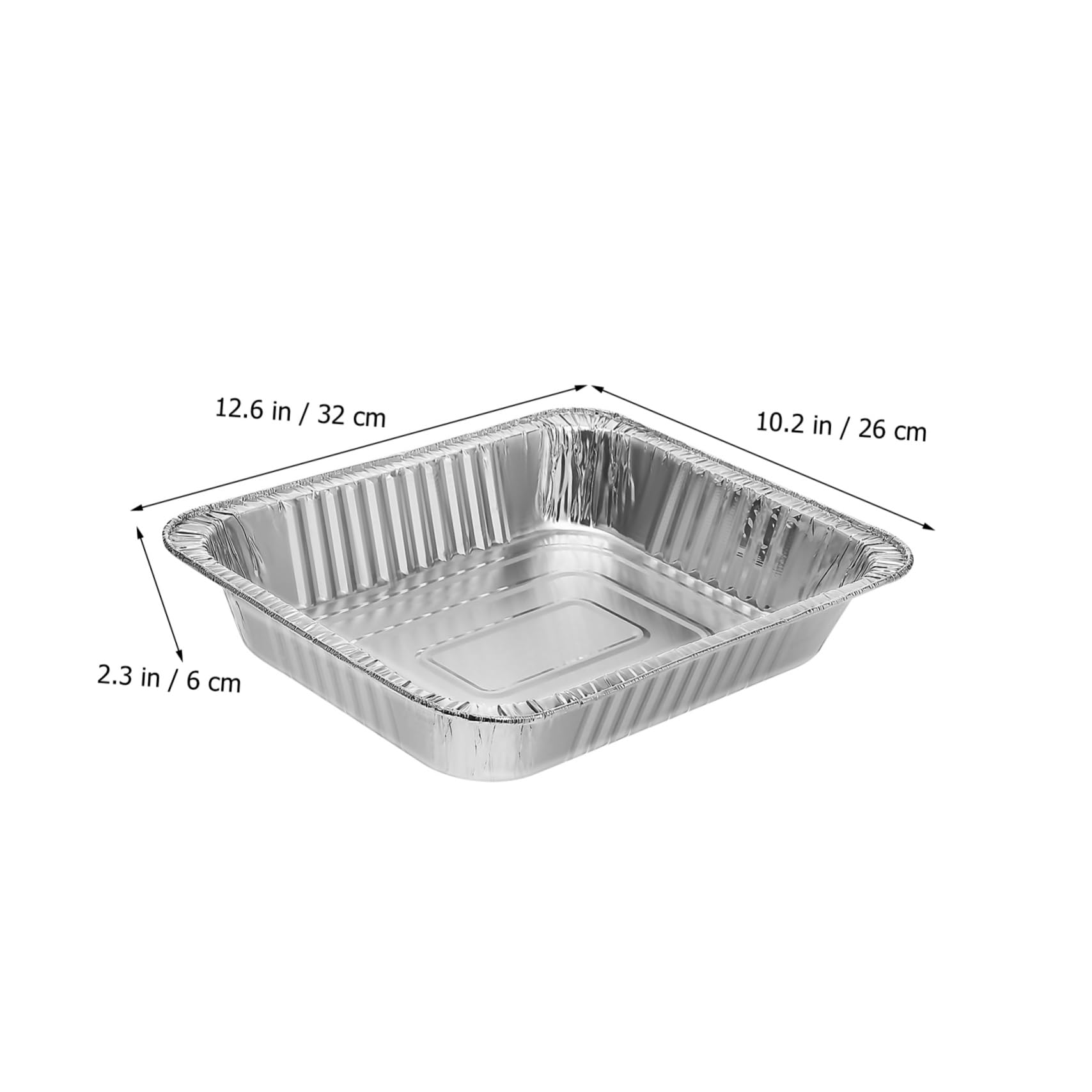 10 Bandejas de Aluminio Desechables de Forma Práctica para Preparar y Calentar Alimentos para Asar Fondo Profundo y Resistente al Calor