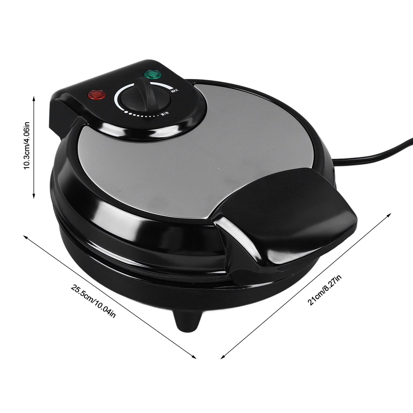 1200W Nonstick Waffle Cone Maker, Temperature Control, Compact and Easy Maintenance, DIY Ice Cream Cone Maker Machine with US Plug for Home Kitchen Holiday Parties Baking