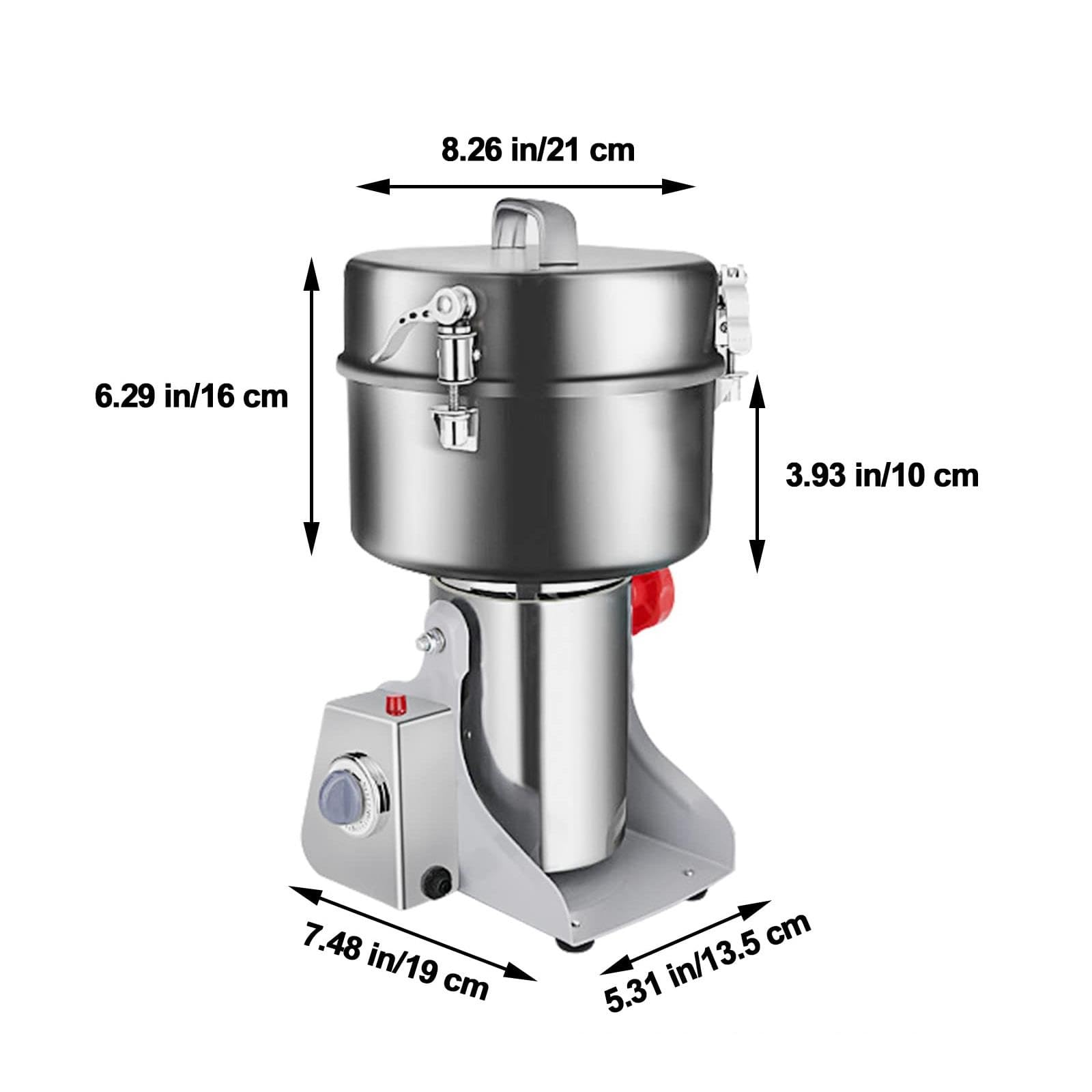 Molinillo de molino de harina for el hogar,tipo oscilación de 270° | Molinillo eléctrico de granos de acero inoxidable,for trigo,especias,café,maíz y otros molinillos de alimentos secos(2500g)