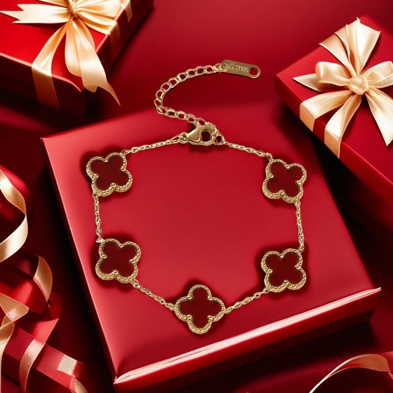 Clover bracelet, elegant design, handmade jewelry for women, adjustable clover charm bracelet, fashion jewelry3