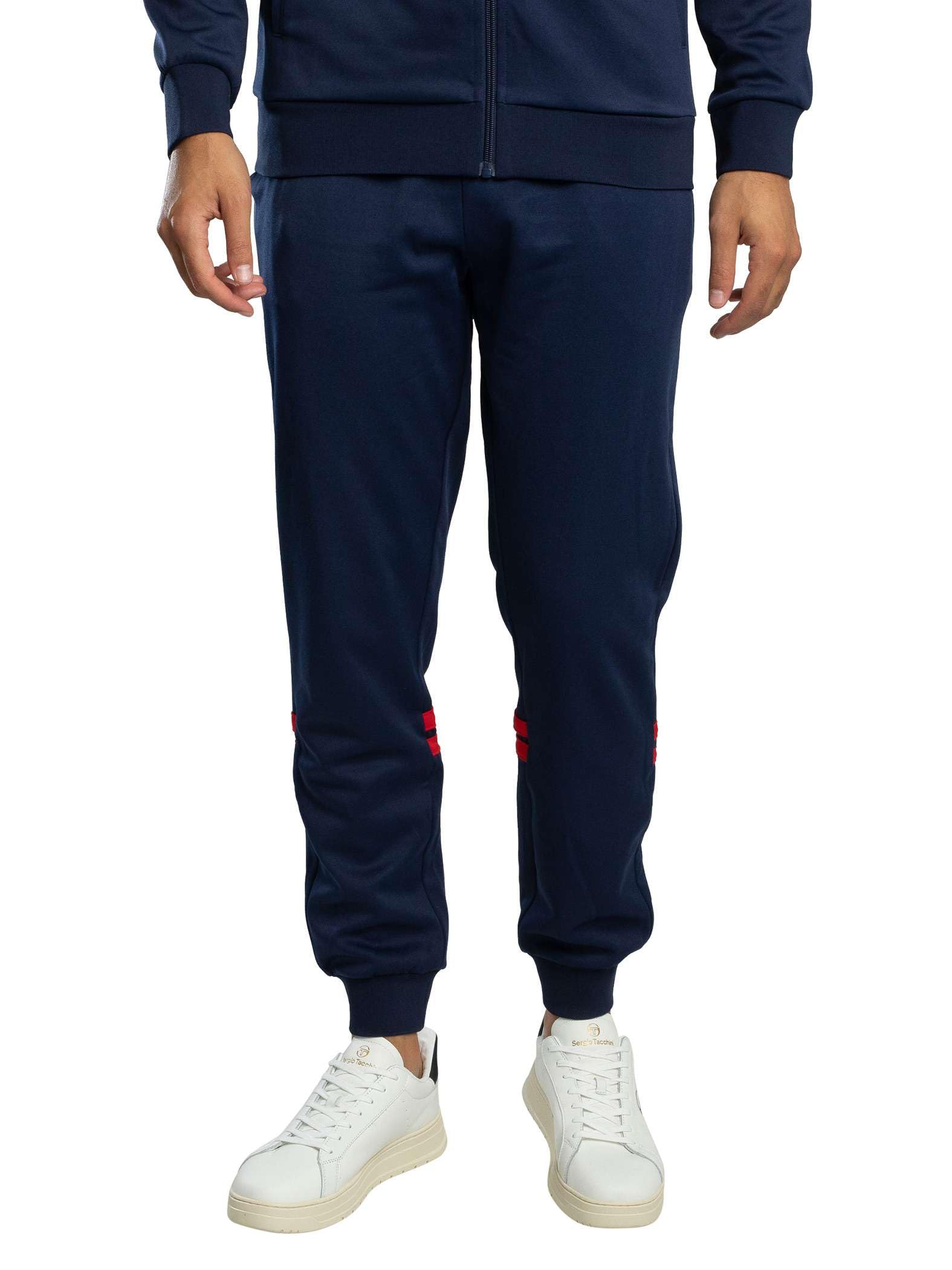 Sergio Tacchini Men's Blow Track Joggers, Maritime Blue/Adrenaline Rush, M