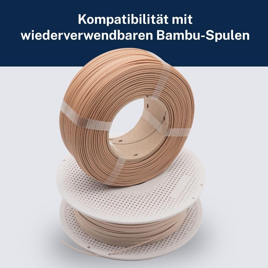 AzureFilm PETG Hyper Speed Refill Filament 1,75 mm, 10 kg (10x1 kg), stark & langlebig, feuchtigkeitsbeständig, für Hochgeschwindigkeits-3D-Druck, inkl. 2 gratis Spulen (Schwarz)