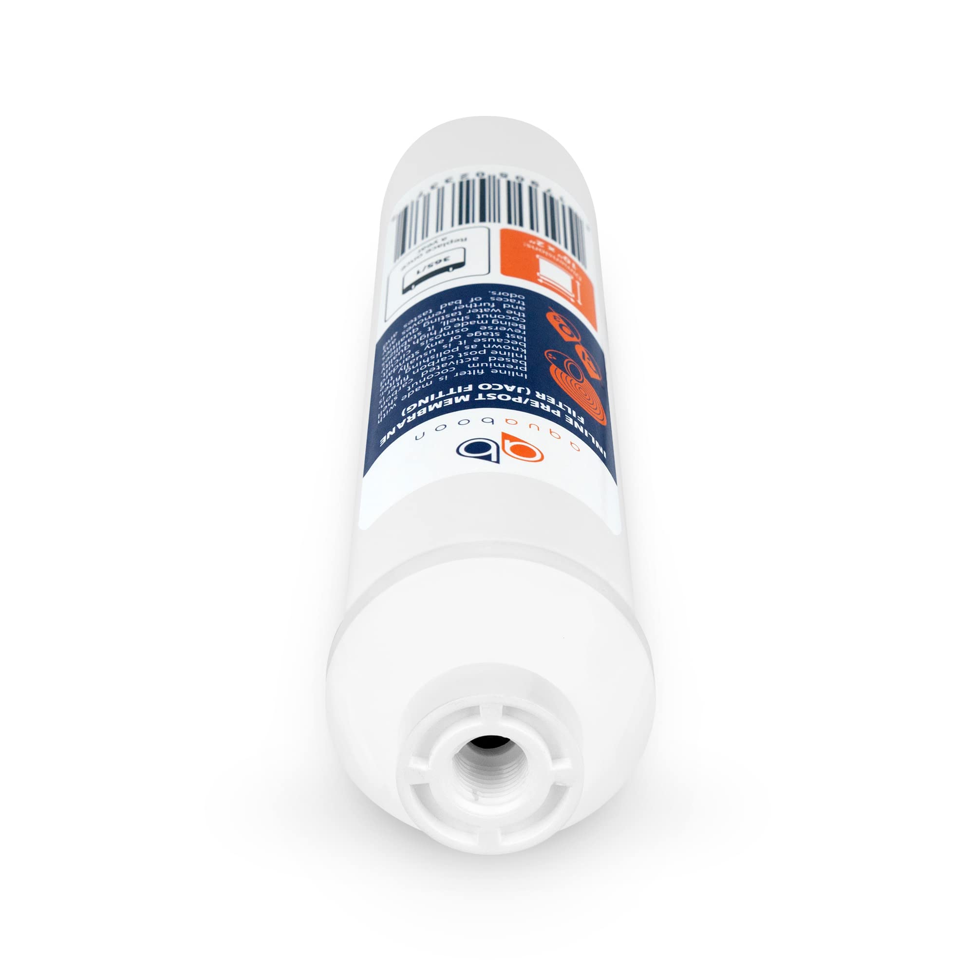 Aquaboon Lot de 6 filtres à eau en ligne pour réfrigérateur - Cartouche de filtre à eau de polissage au carbone pour système d'osmose inverse - Taille standard (raccord Jaco)