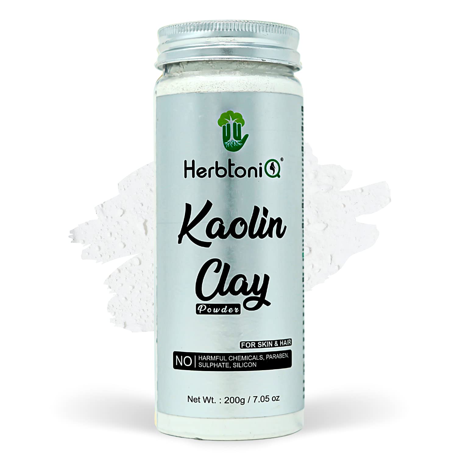 HERBTONIQKaolin Clay for Skin Whitening and Glowing Face Mask | Talcum Free Face Pack | 100% Pure & Natural 200 Grams