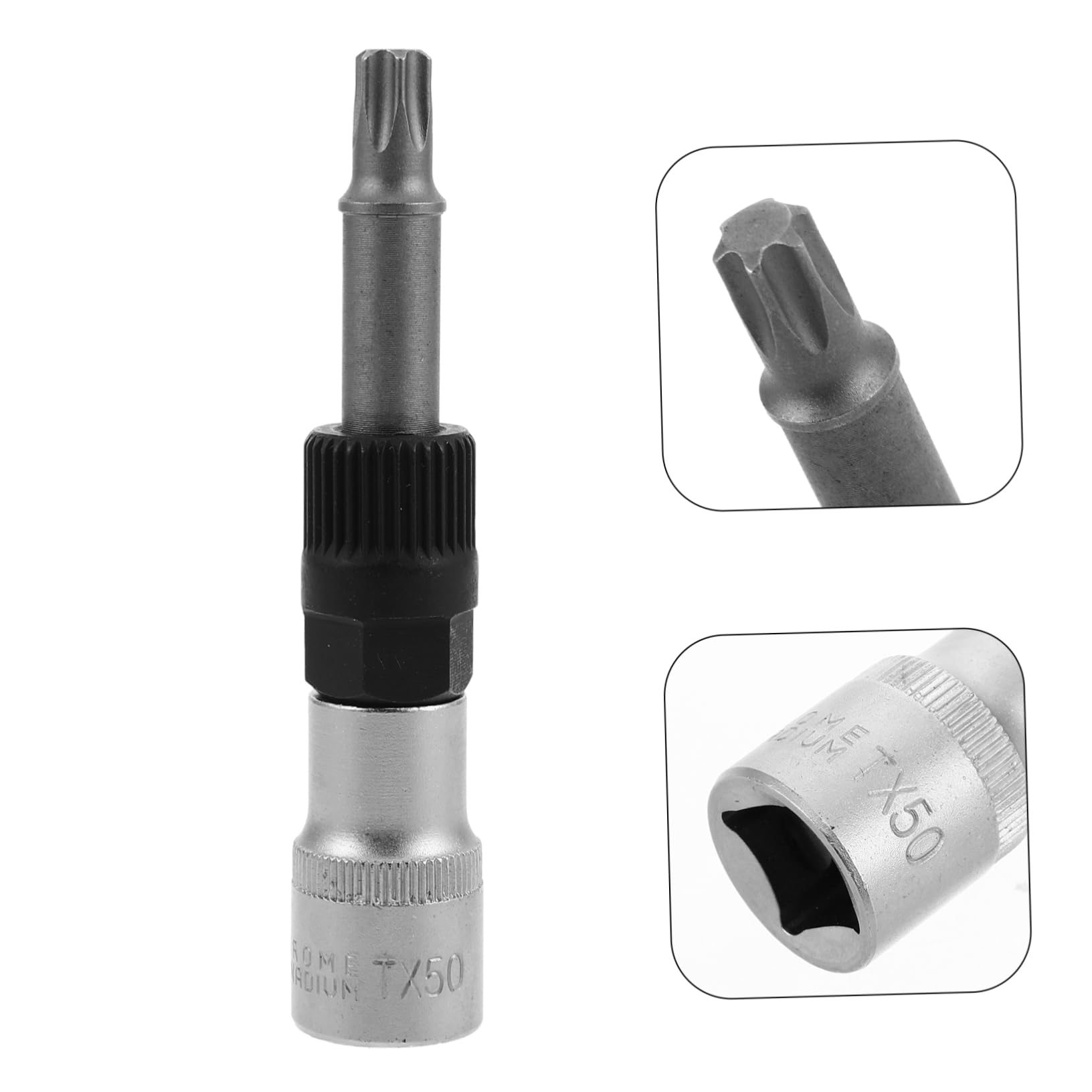 FUNOMOCYA Alternator Pulley Wrench Seal Puller Tool Installation Removal Spline Wrench High Socket Bit